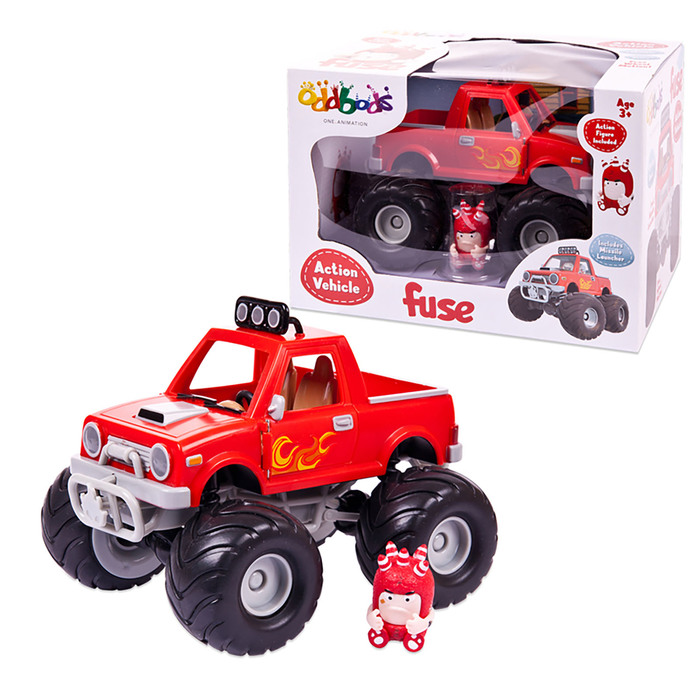 Набор Oddbods Чуддики, фигурка Хьюз в наборе c машинкой, 4 см AV4501F