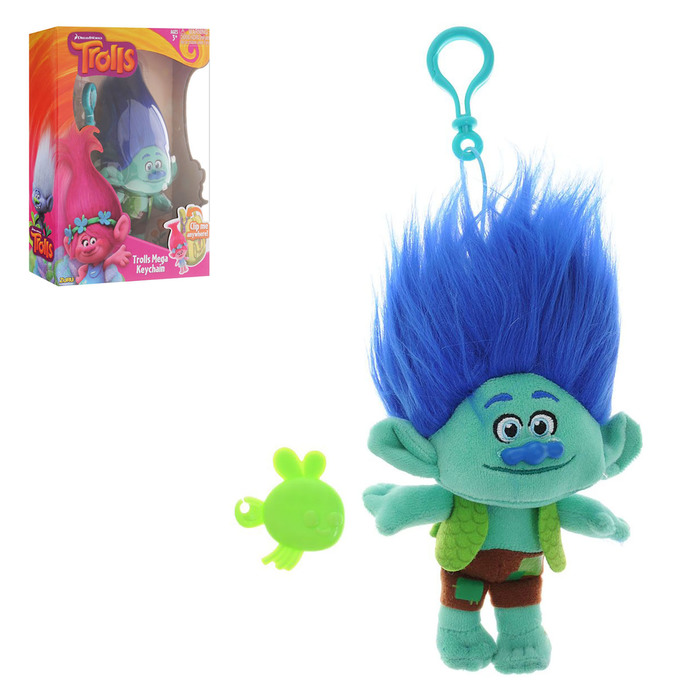 Мягкая игрушка-брелок "Тролли" в наборе с расчёской и карабином, МИКС