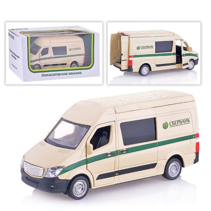 Машина металлическая "Сбербанк" 1:36, с инерционным механизмом SB-001