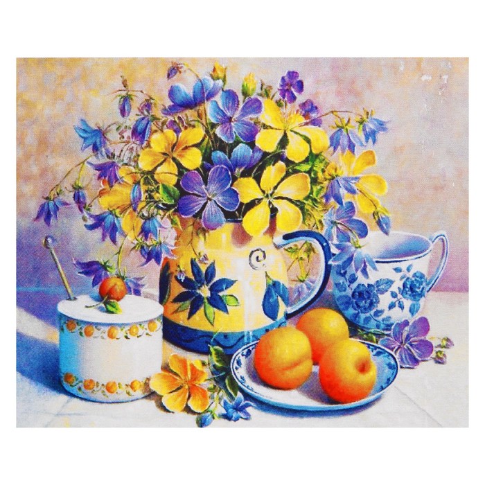 Открытка по номерам с декором "Абрикосовый аромат" BM002