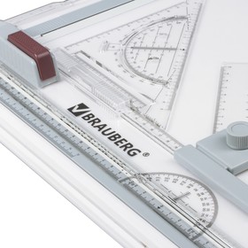 Доска чертёжная А3, BRAUBERG, с рейсшиной, треугольником и чертёжным узлом от Сима-ленд