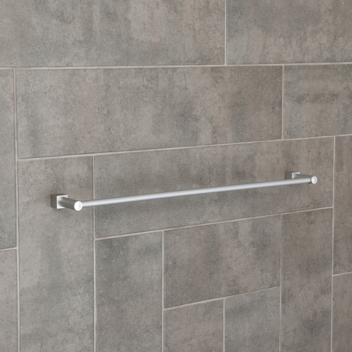 Держатель для полотенец одинарный, алюминий "Куб"