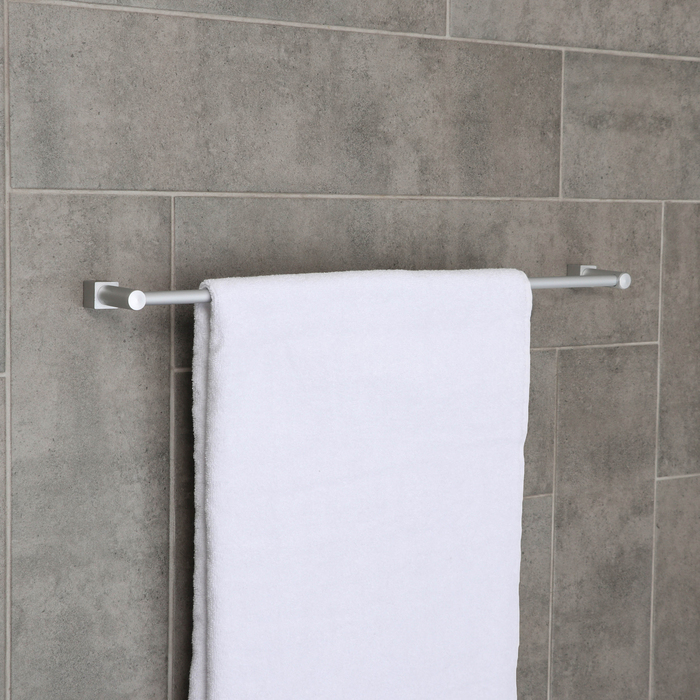 Держатель для полотенец одинарный, алюминий "Куб"