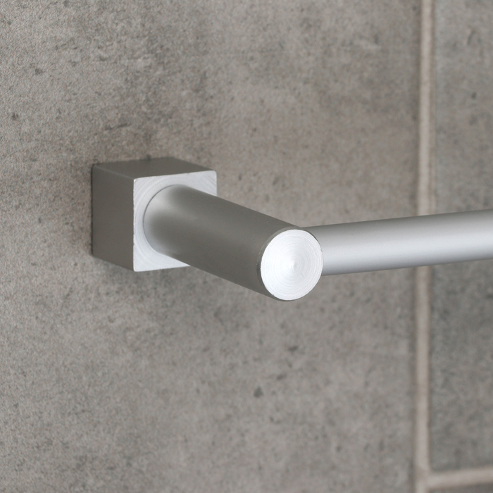 Держатель для полотенец одинарный, алюминий "Куб"