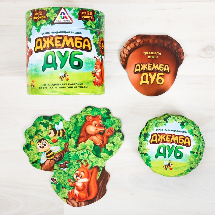 Настольная игра летняя падающая башня "Джемба Дуб"