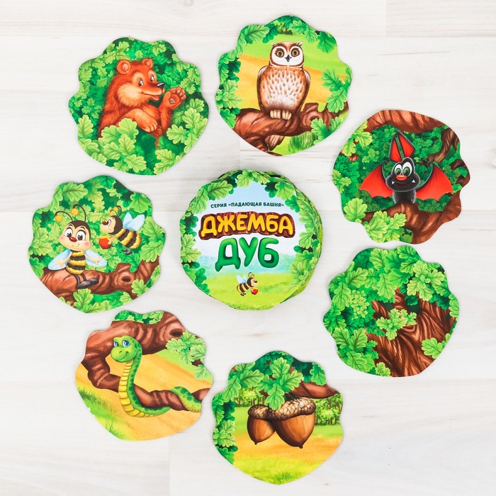 Настольная игра летняя падающая башня "Джемба Дуб"