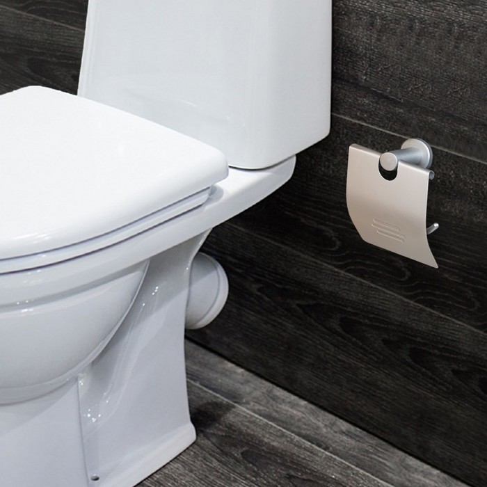 Держатель для туалетной бумаги 14х12х5, алюминий, цвет серебро матовый