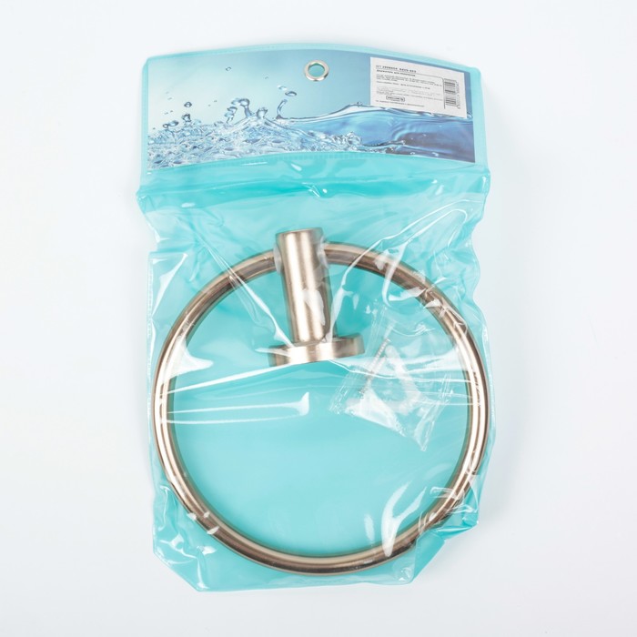 Держатель для полотенца кольцо 17х17х5, алюминий, цвет бронза