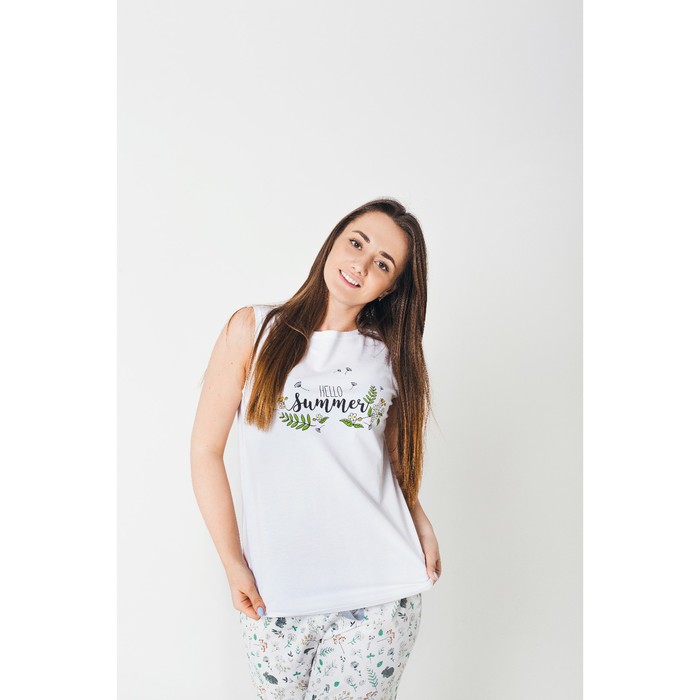 Майка женская KAFTAN "Summer", белый, р-р 48-50, 100% хлопок