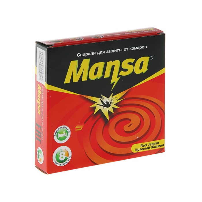Спирали от комаров Mansa «Красный жасмин», 10 шт