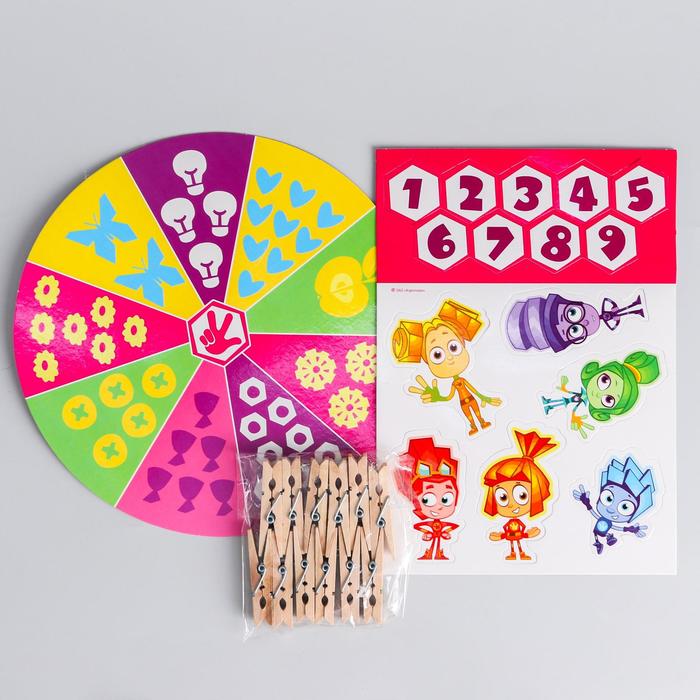 Игры в дорогу ФИКСИКИ "Симка и Верта!" + лист страз, карандаши 6 шт., прищепки 12 шт.