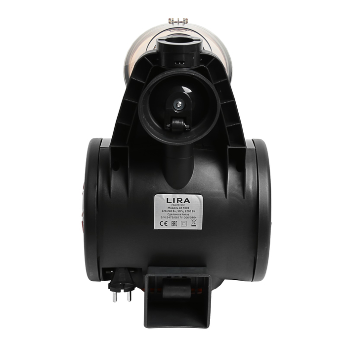 Пылесос LIRA LR 1006, 2200 Вт, контейнет 2.2 л, черно-оранжевый