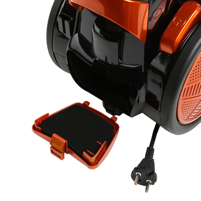 Пылесос LIRA LR 1006, 2200 Вт, контейнет 2.2 л, черно-оранжевый