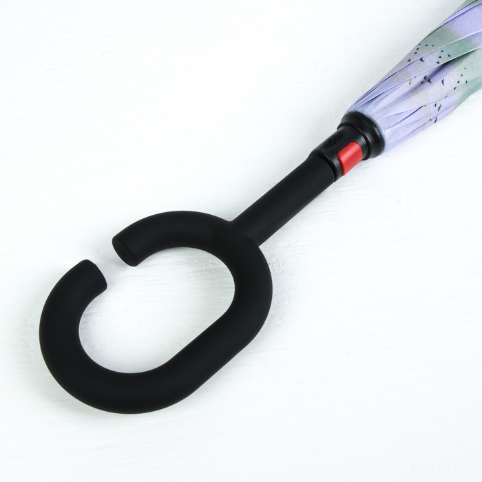 Зонт наоборот "Летний день", механический, R=58см, цвет чёрный