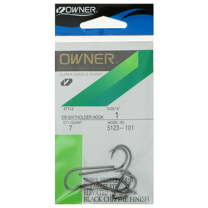 Крючок Owner 5123 №1 с зубцами (набор 7шт)