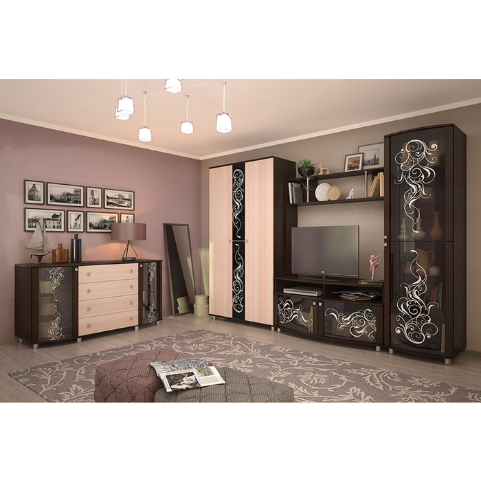 Шкаф для одежды Соната, 1000х453х1955, Венге/Дуб млечный