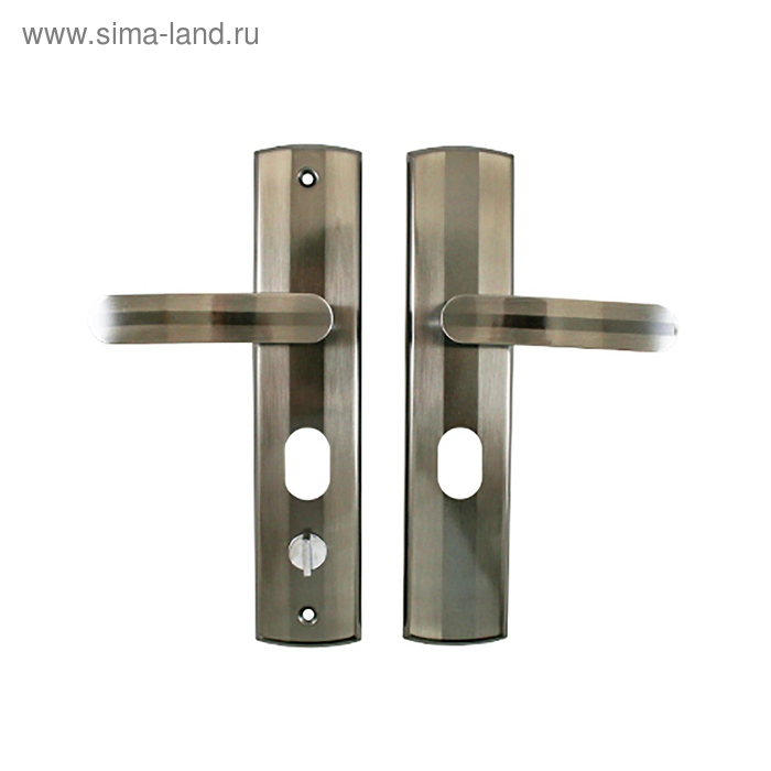 Комплект ручек СТАНДАРТ РН-СТ217-L, левый, для китайских металл. дверей, цвет никель/хром 353174 комплект ручек стандарт рн ст222 1 l левый для китайских металл дверей с подсветкой