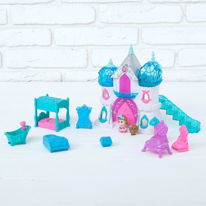Замок для кукол "Снежное королевство" с аксессуарами, звуковые эффекты