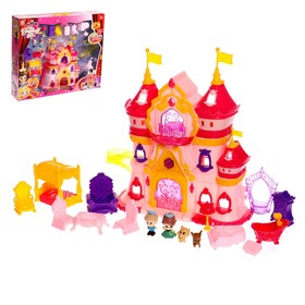 Замок для кукол «Шикарный дворец» с аксессуарами, световые и звуковые эффекты от Сима-ленд