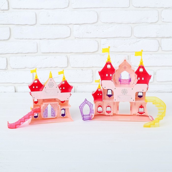 Замок для кукол "Дворец" с мебелью и фигурками, звуковые эффекты