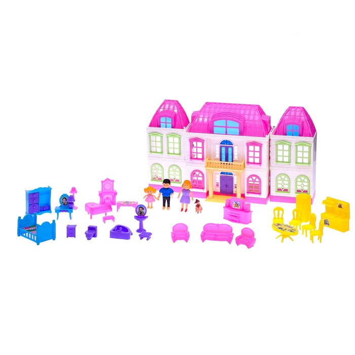 Дом складной с мебелью и фигурками