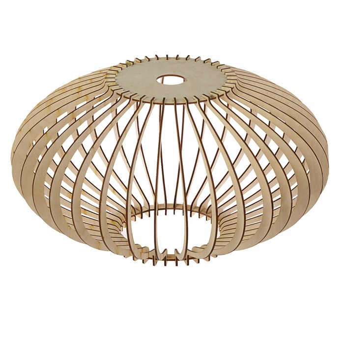 Абажур деревянный "Облако", D=45см