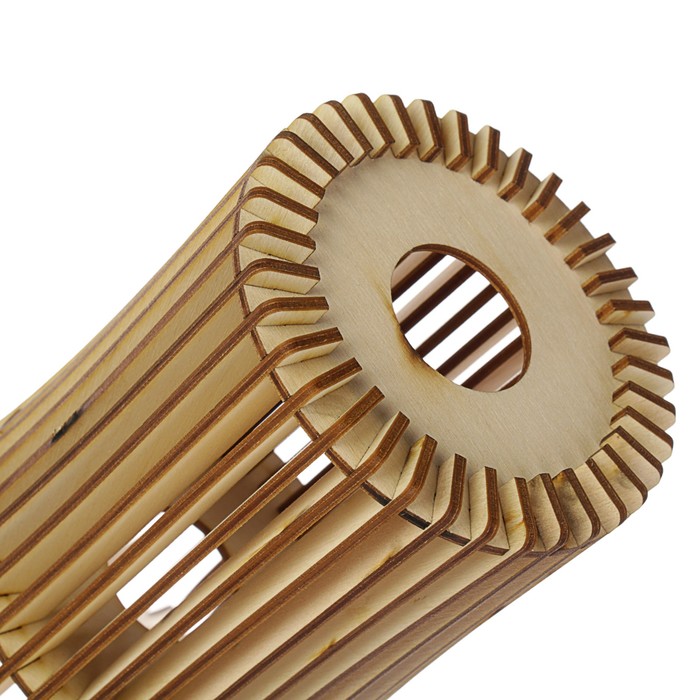 Абажур деревянный "Башня", 45х37см