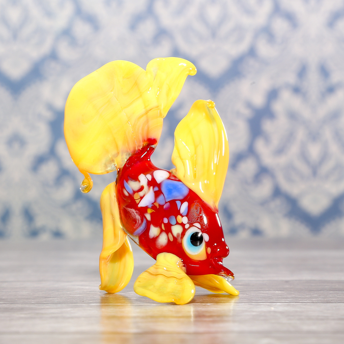 Сувенир стекло средняя фигурка "Рыба" 5х5х2 см МИКС