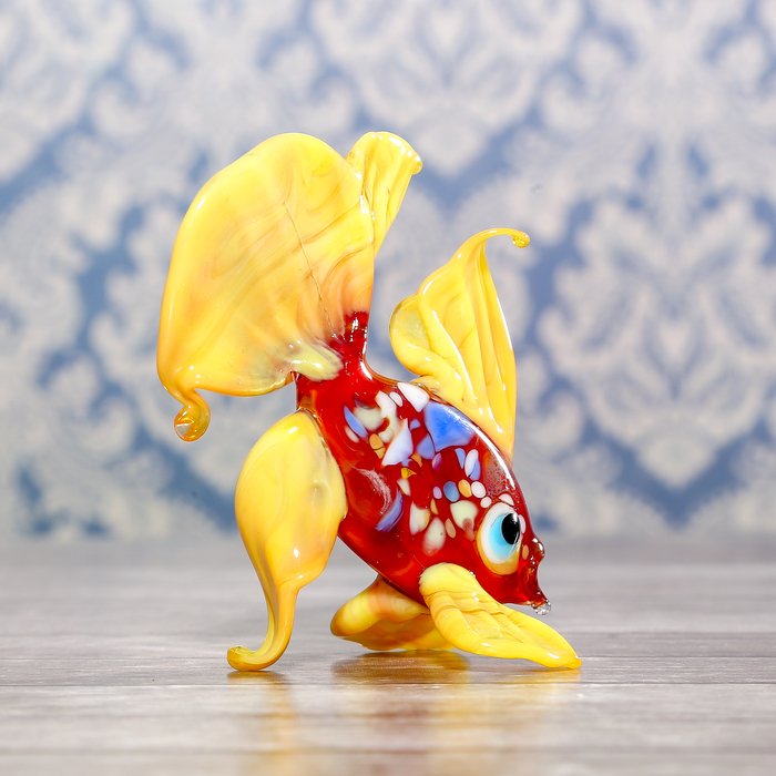 Сувенир стекло средняя фигурка "Рыба" 5х5х2 см МИКС
