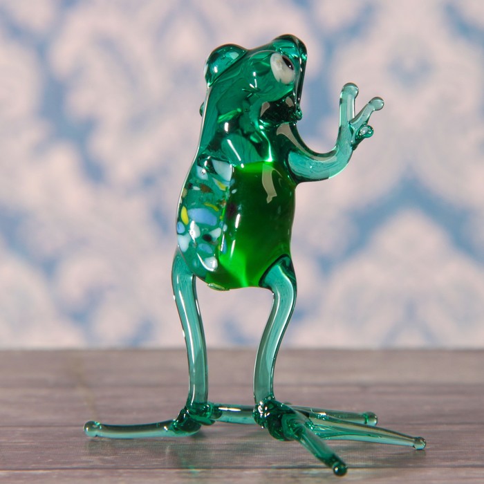 Сувенир стекло средняя фигурка "Лягушка"