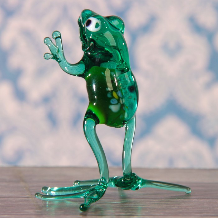 Сувенир стекло средняя фигурка "Лягушка"