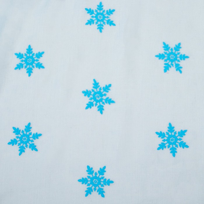 Палантин Этель "Снежинки", размер 70 х 180 см, вид 2, цвет голубой/синий