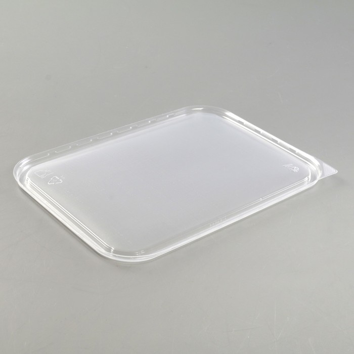Крышка одноразовая «Юпласт», 18,6×13,2 см, для плоского контейнера, цвет прозрачный