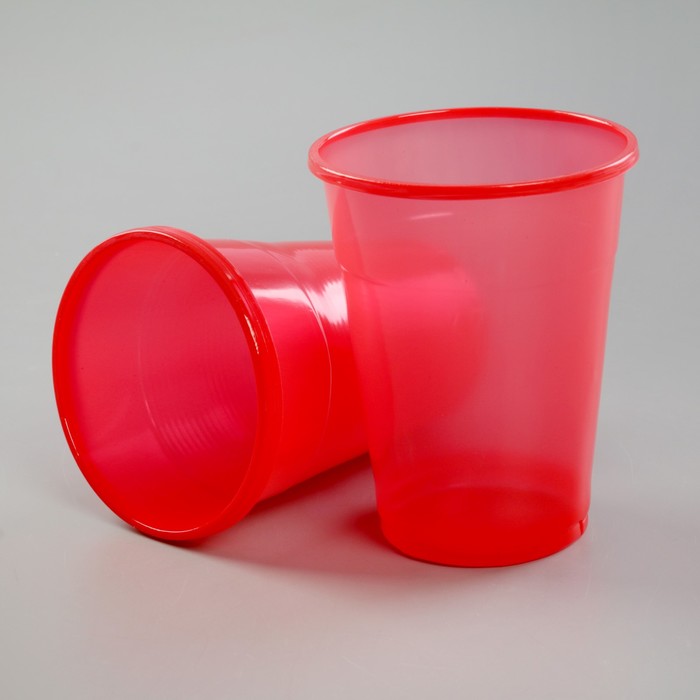 Стакан 0,20л. одноразовый "МОПС", цвет красный