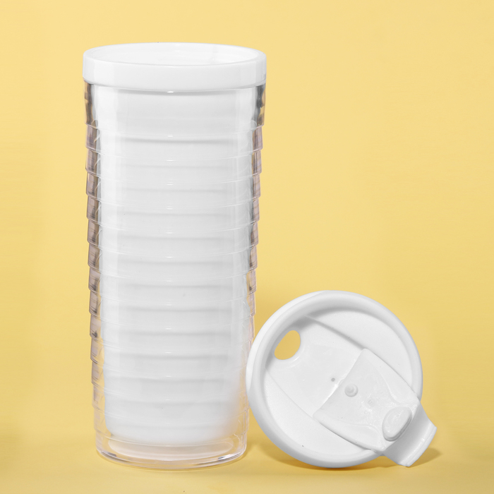 Термостакан под полиграфическую вставку, белый, 350 мл