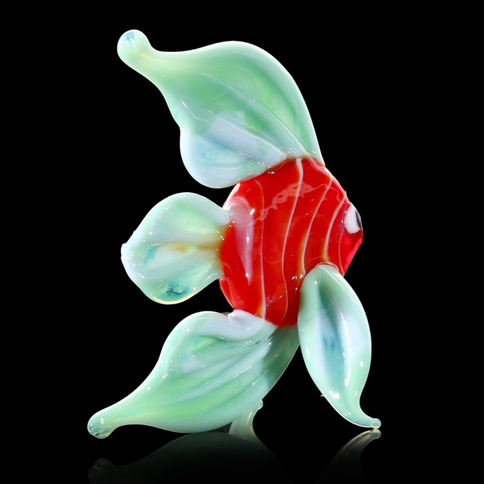 Сувенир стекло средняя фигурка "Рыба 2" 5х5,5х3 см МИКС