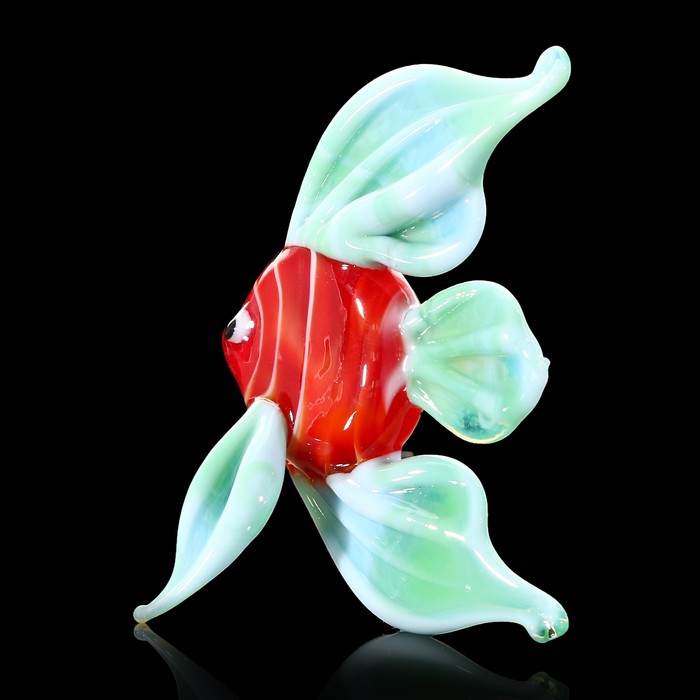 Сувенир стекло средняя фигурка "Рыба 2" 5х5,5х3 см МИКС