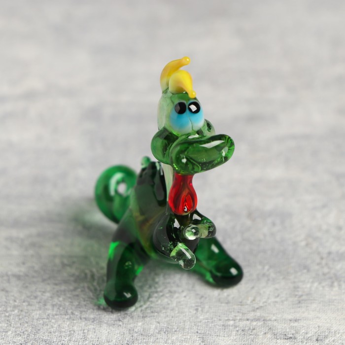 Сувенир стекло средняя фигурка "Мышь с сердцем" 7х4х4 см МИКС