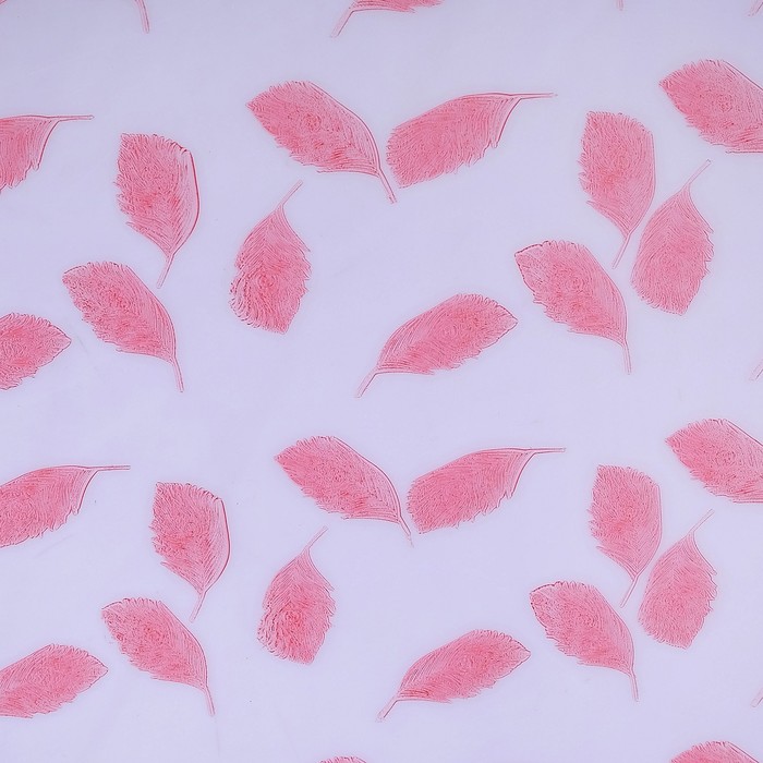 Пленка "Перья", красная, 0,7 х 7 м, 40 мкм