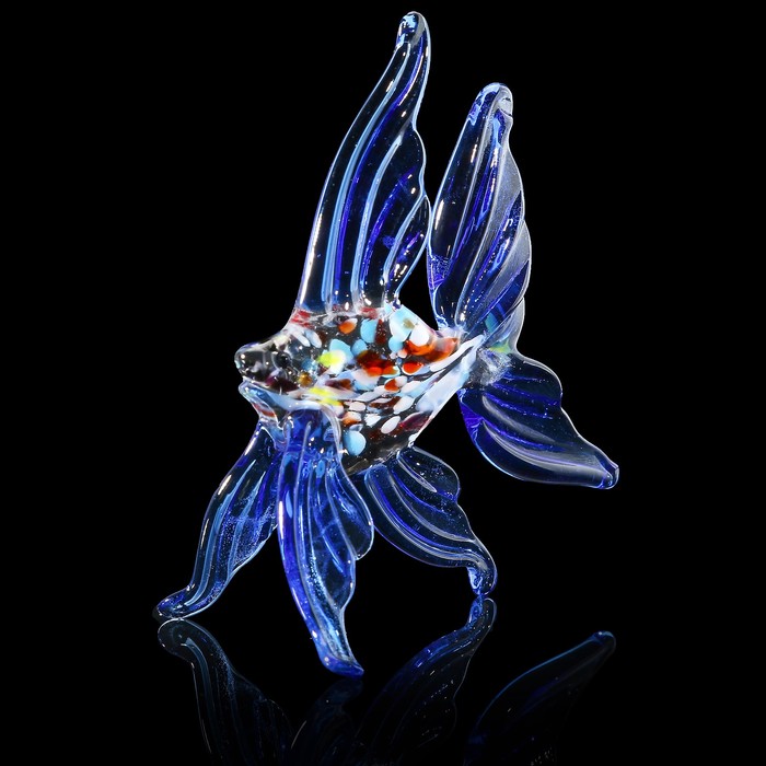 Сувенир стекло средняя фигурка "Рыба 5" 8х5х3 см МИКС