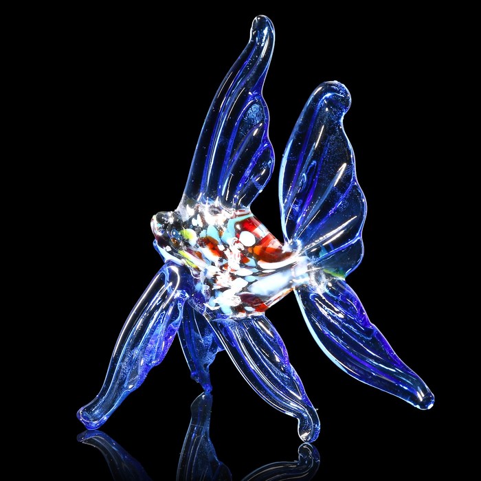 Сувенир стекло средняя фигурка "Рыба 5" 8х5х3 см МИКС