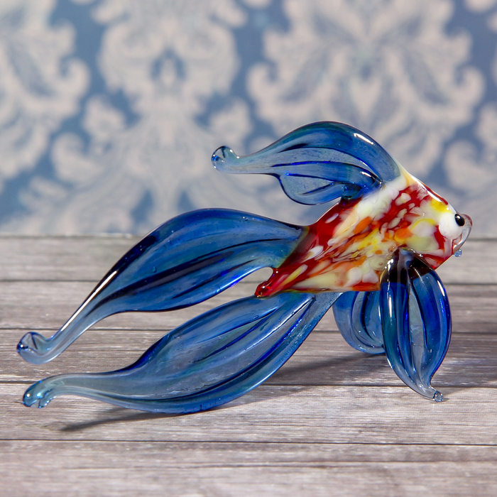 Сувенир стекло средняя фигурка "Рыба 6" 8х5,5х2,5 см МИКС