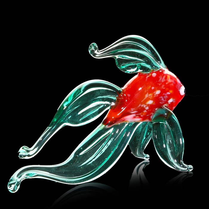 Сувенир стекло средняя фигурка "Рыба 6" 8х5,5х2,5 см МИКС