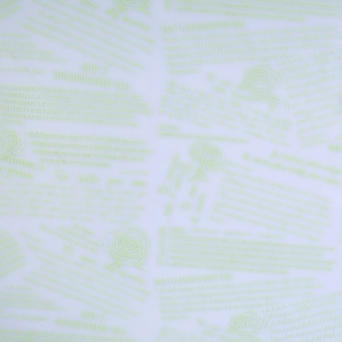 Пленка "Послание", салатовая, 0,7 х 7 м, 40 мкм