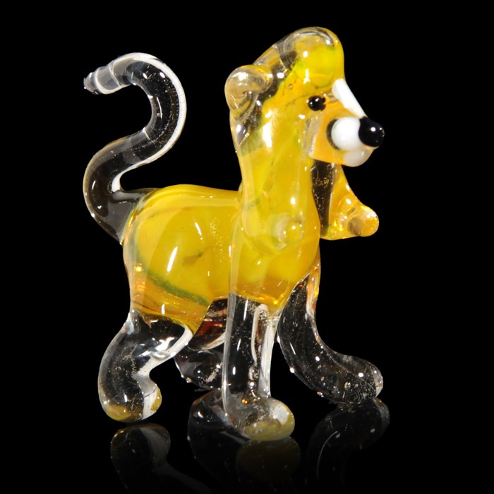 Сувенир стекло средняя фигурка С-235 "Лев" 5х4,5х2 см МИКС