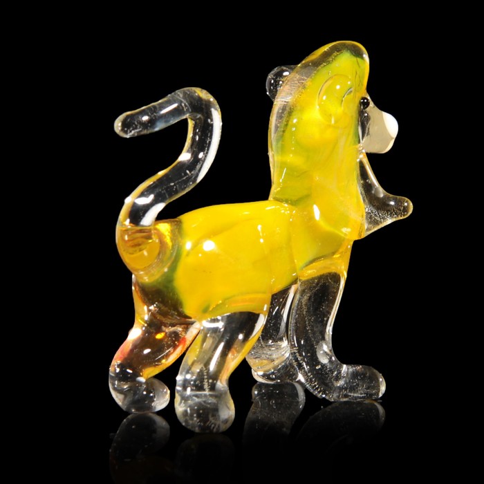 Сувенир стекло средняя фигурка С-235 "Лев" 5х4,5х2 см МИКС