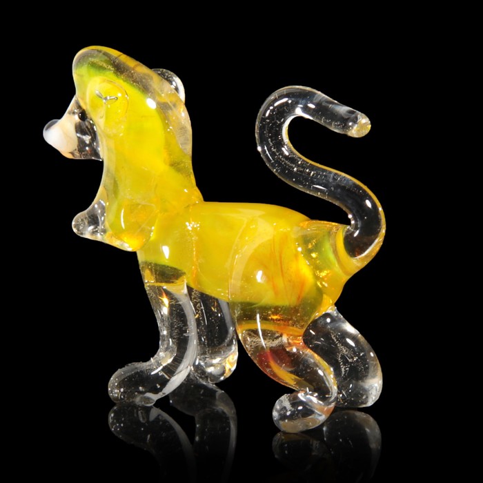 Сувенир стекло средняя фигурка С-235 "Лев" 5х4,5х2 см МИКС