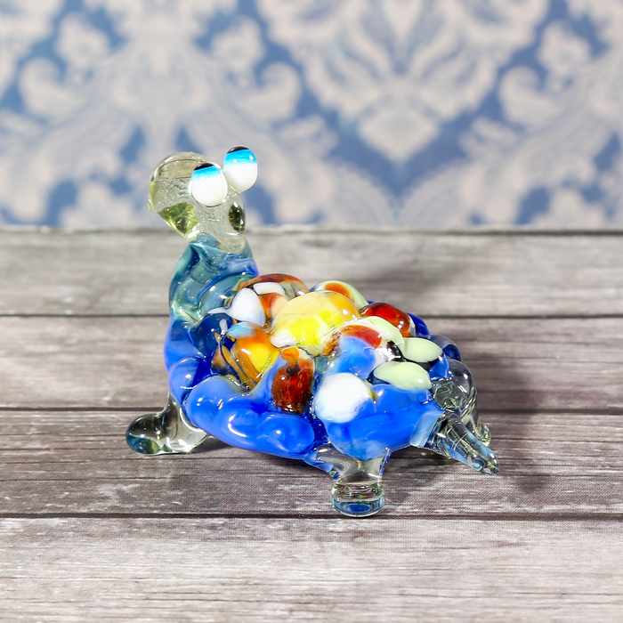 Сувенир стекло средняя фигурка "Черепаха" 6х3,5х3,5 см МИКС