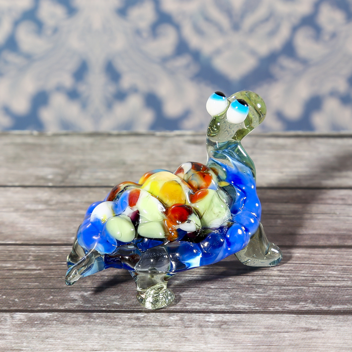Сувенир стекло средняя фигурка "Черепаха" 6х3,5х3,5 см МИКС