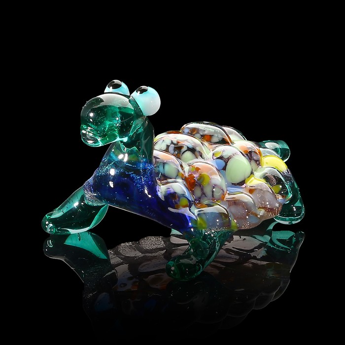 Сувенир стекло средняя фигурка "Черепаха" 6х3,5х3,5 см МИКС